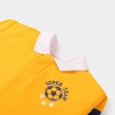 Boys Polo F/S T-Shirt Super Team - Yellow