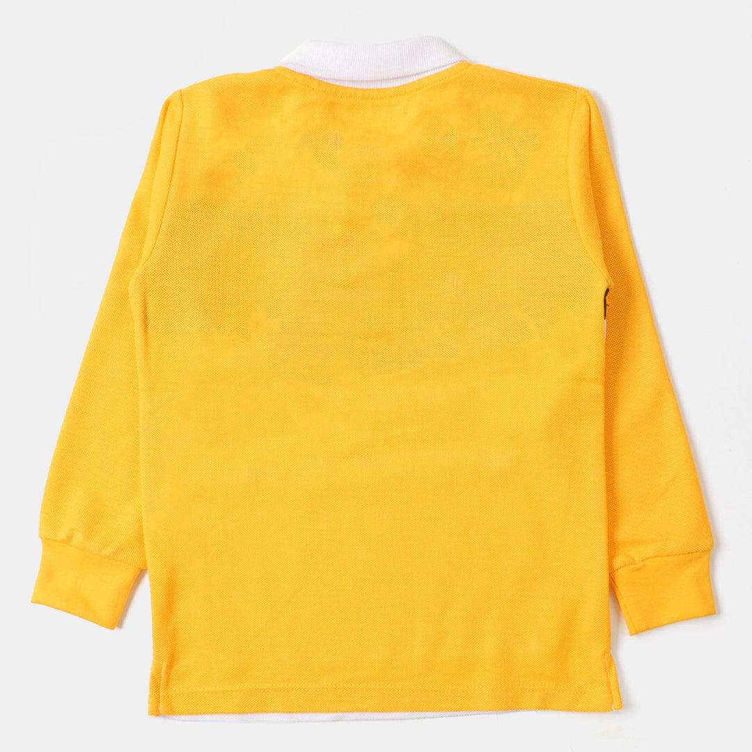 Boys Polo F/S Greatful - Amber Yellow