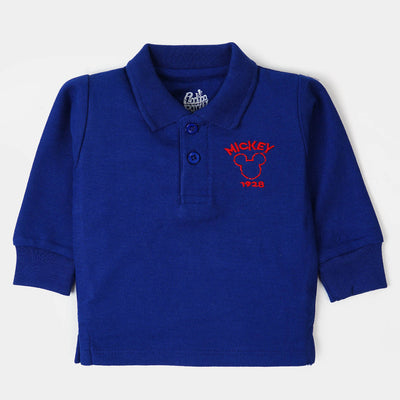 Infant Boys Polo F/S T-Shirt Character Print - Navy