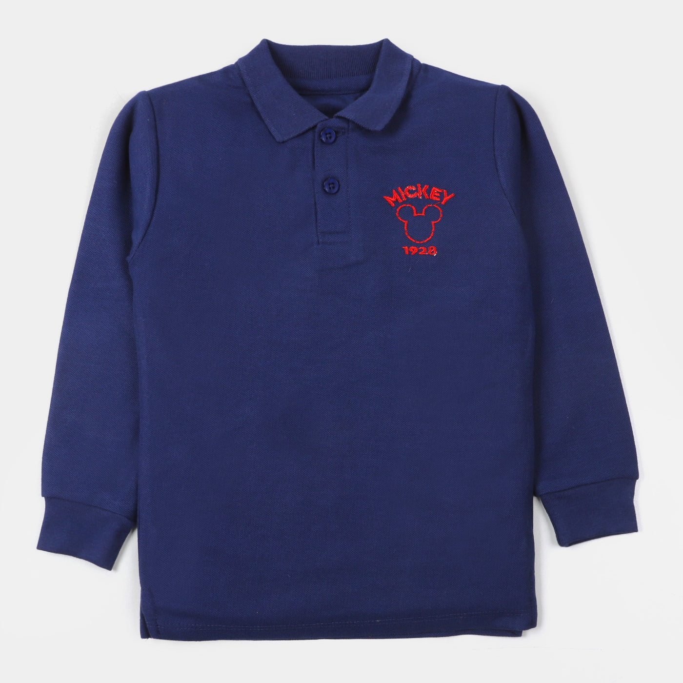Boys Polo F/S T-Shirt Character Print  - Navy