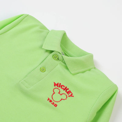 Boys Polo F/S T-Shirt- Sharp Green