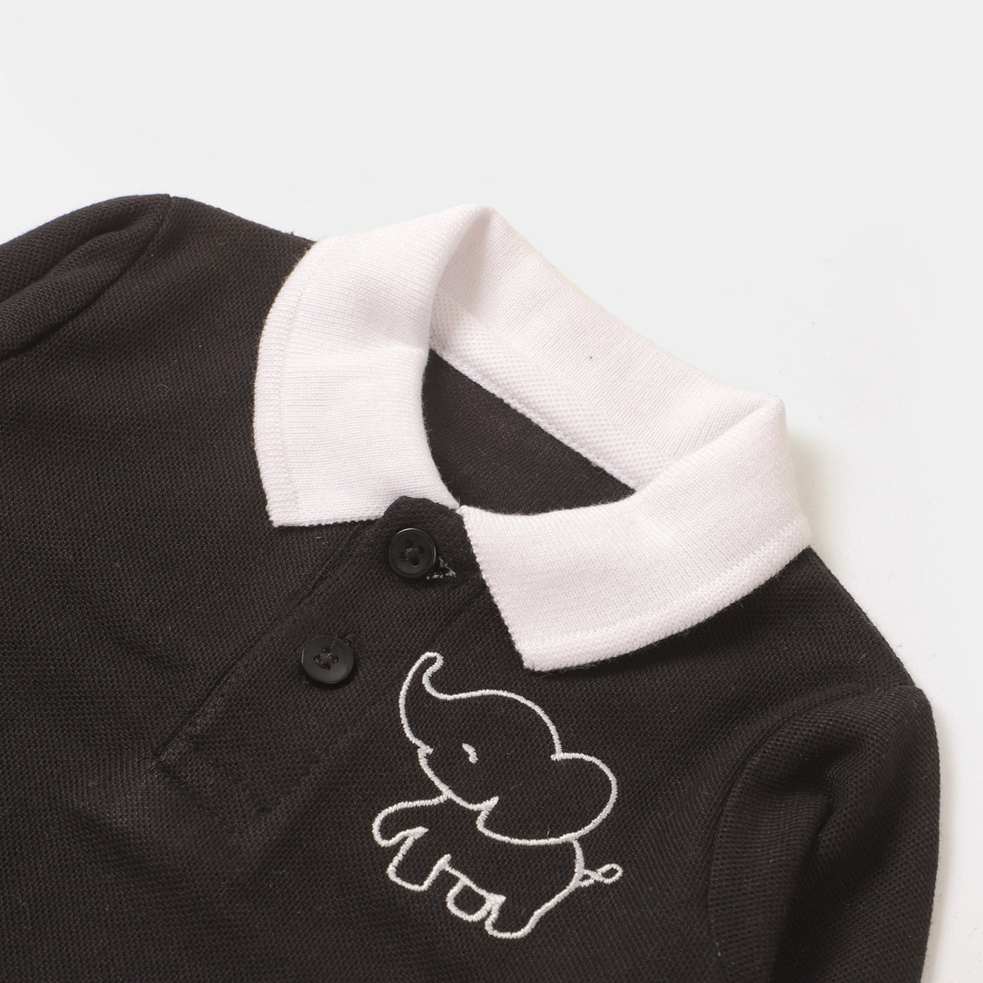 Infant Boys Polo F/S Elephant - BLACK