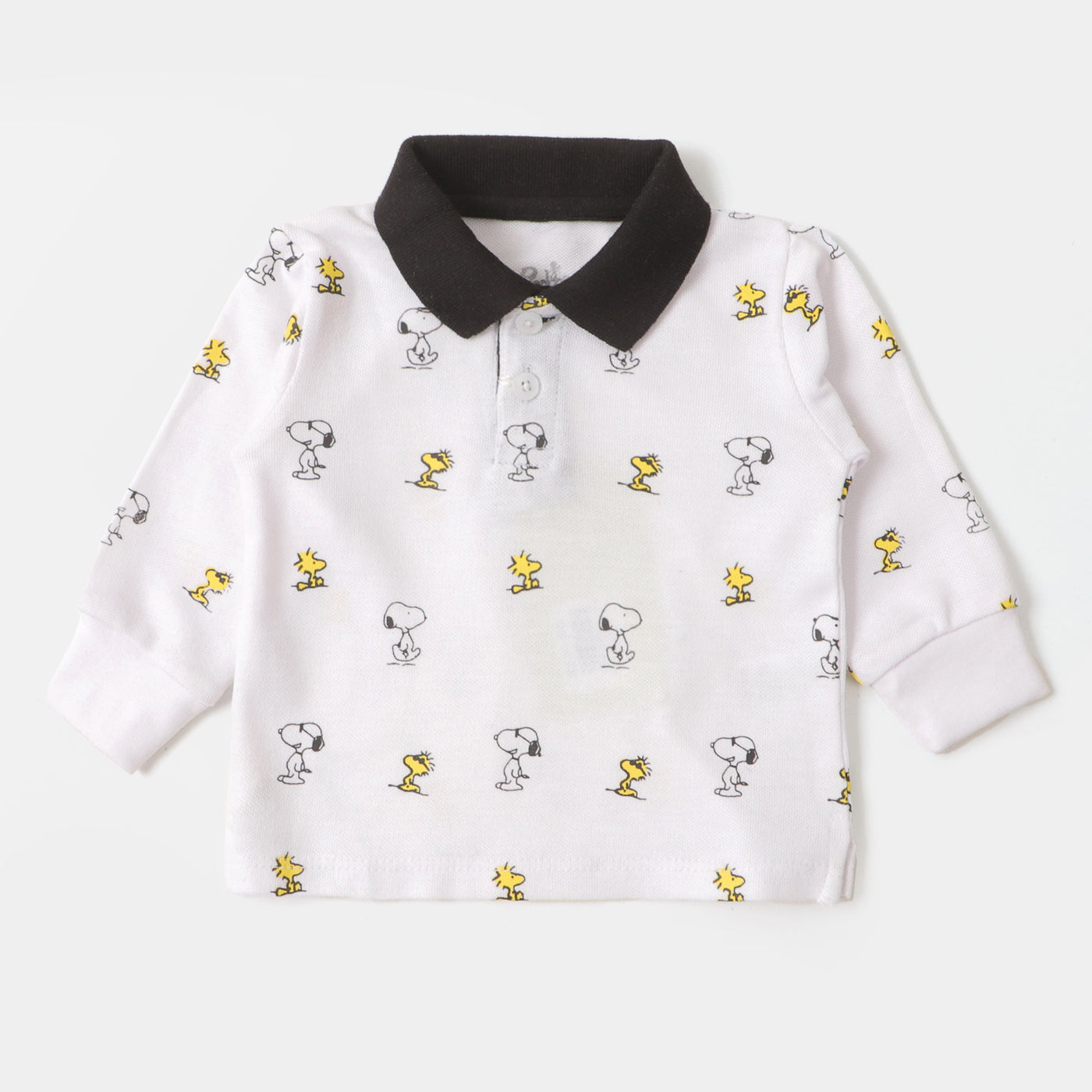 Infant Boys Polo Shirt F/S Character - White