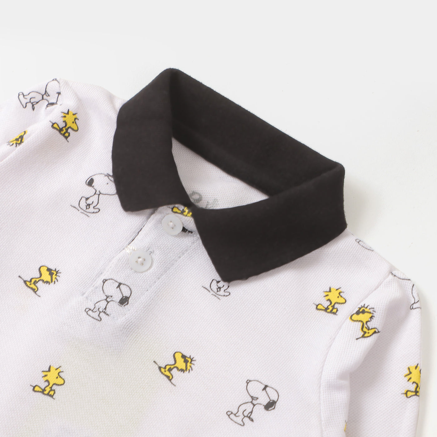 Infant Boys Polo Shirt F/S Character - White