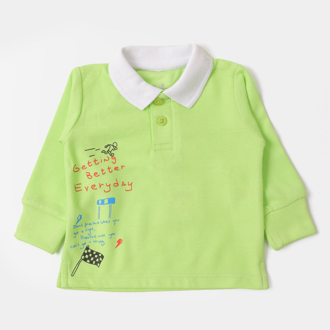 Infant Boys Polo F/S Getting Better - Sharp Green