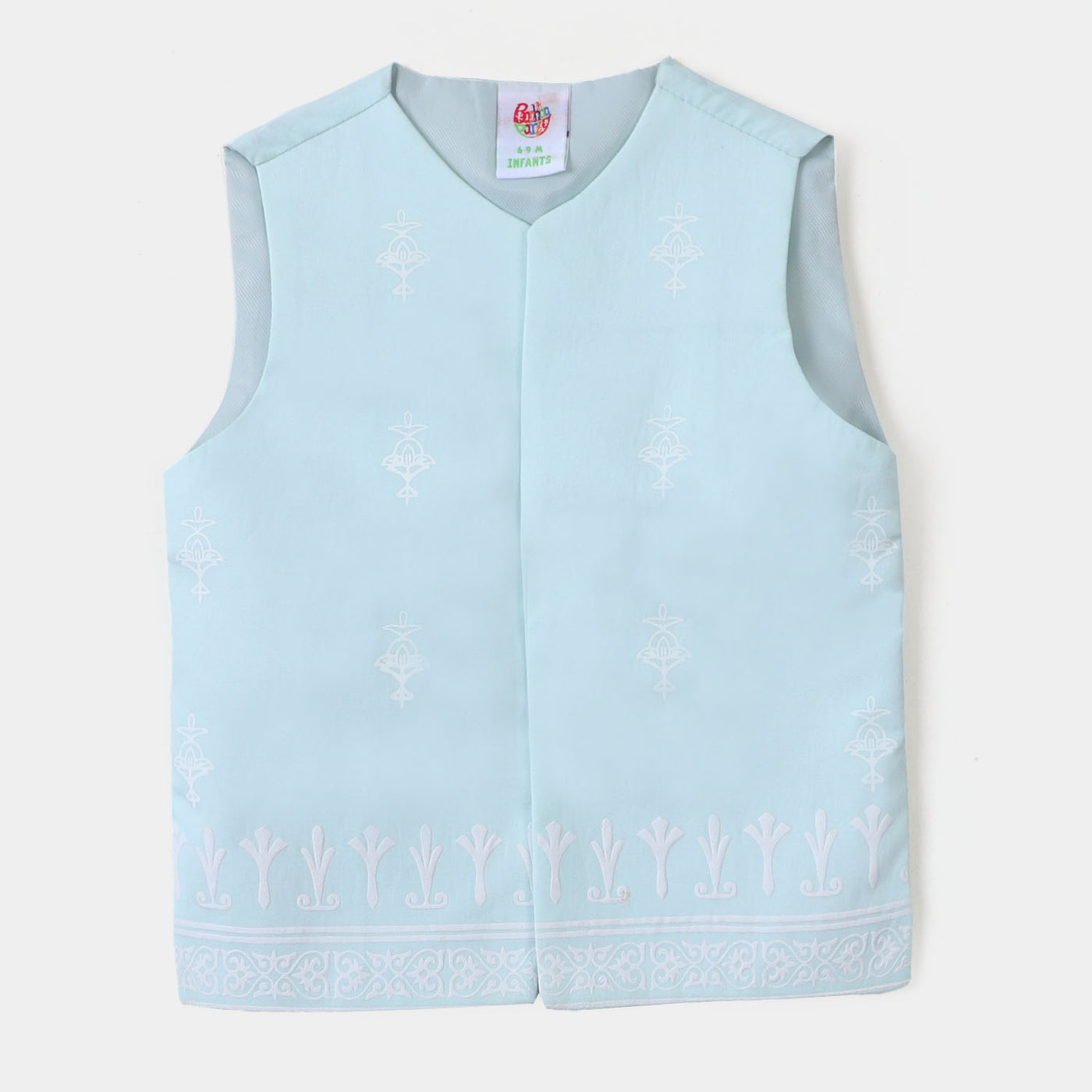 Infant Boys Printed 3 Pcs Suit Mint Julip- Sky Blue