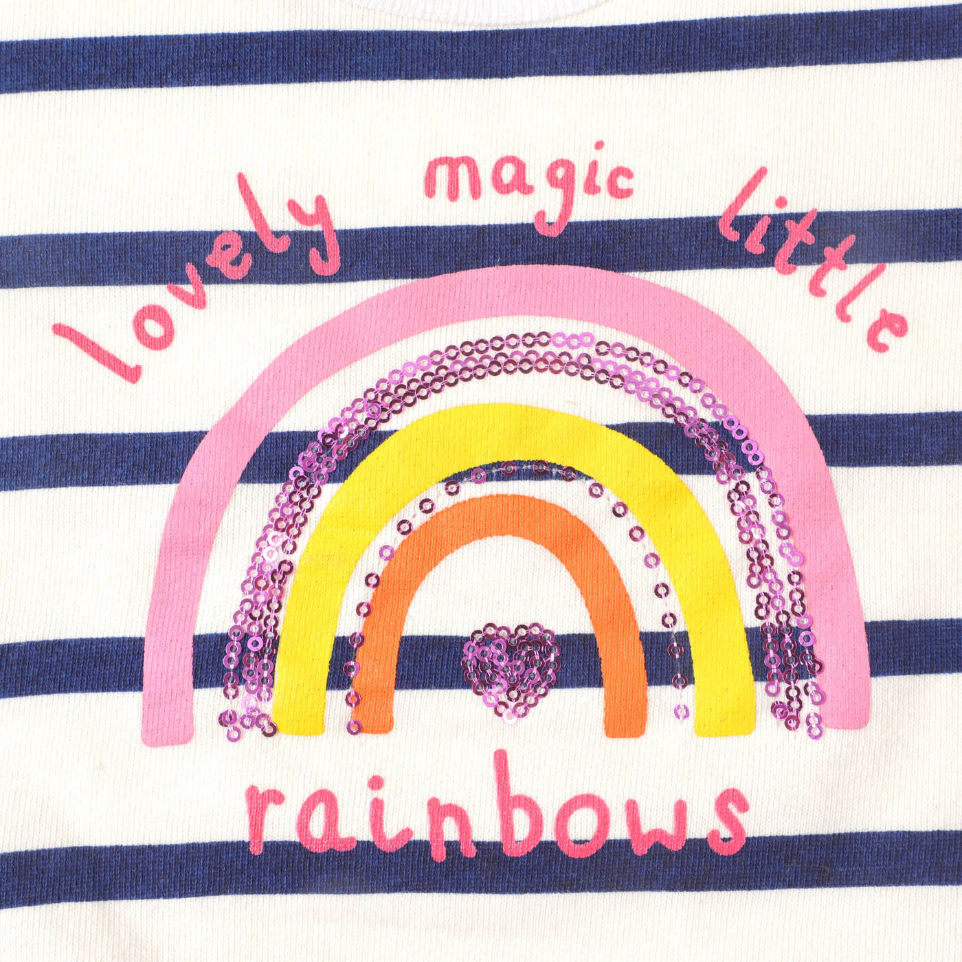Infant Girls Sweatshirt Rainbow - L-Cream