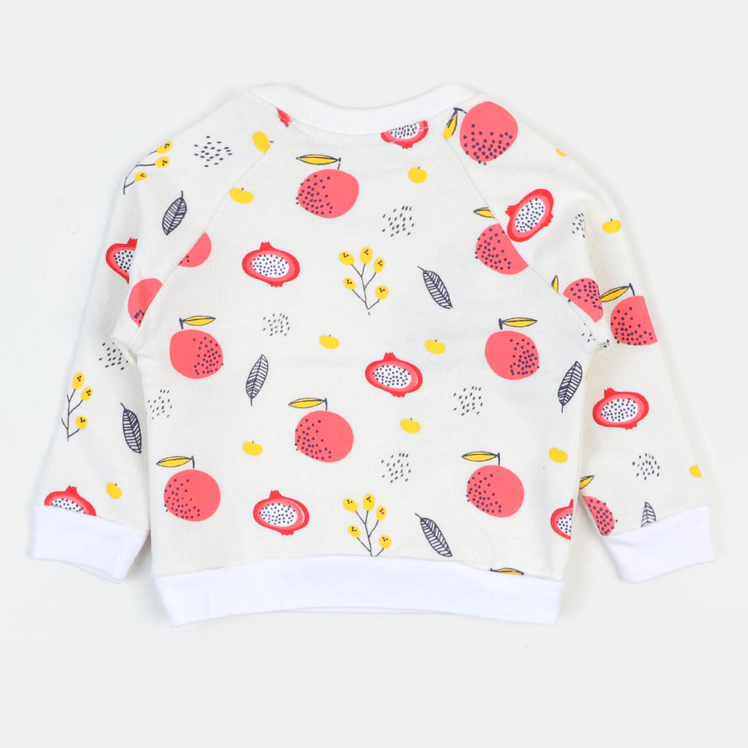 Infant Girls Sweatshirt Pomegranate - W-White