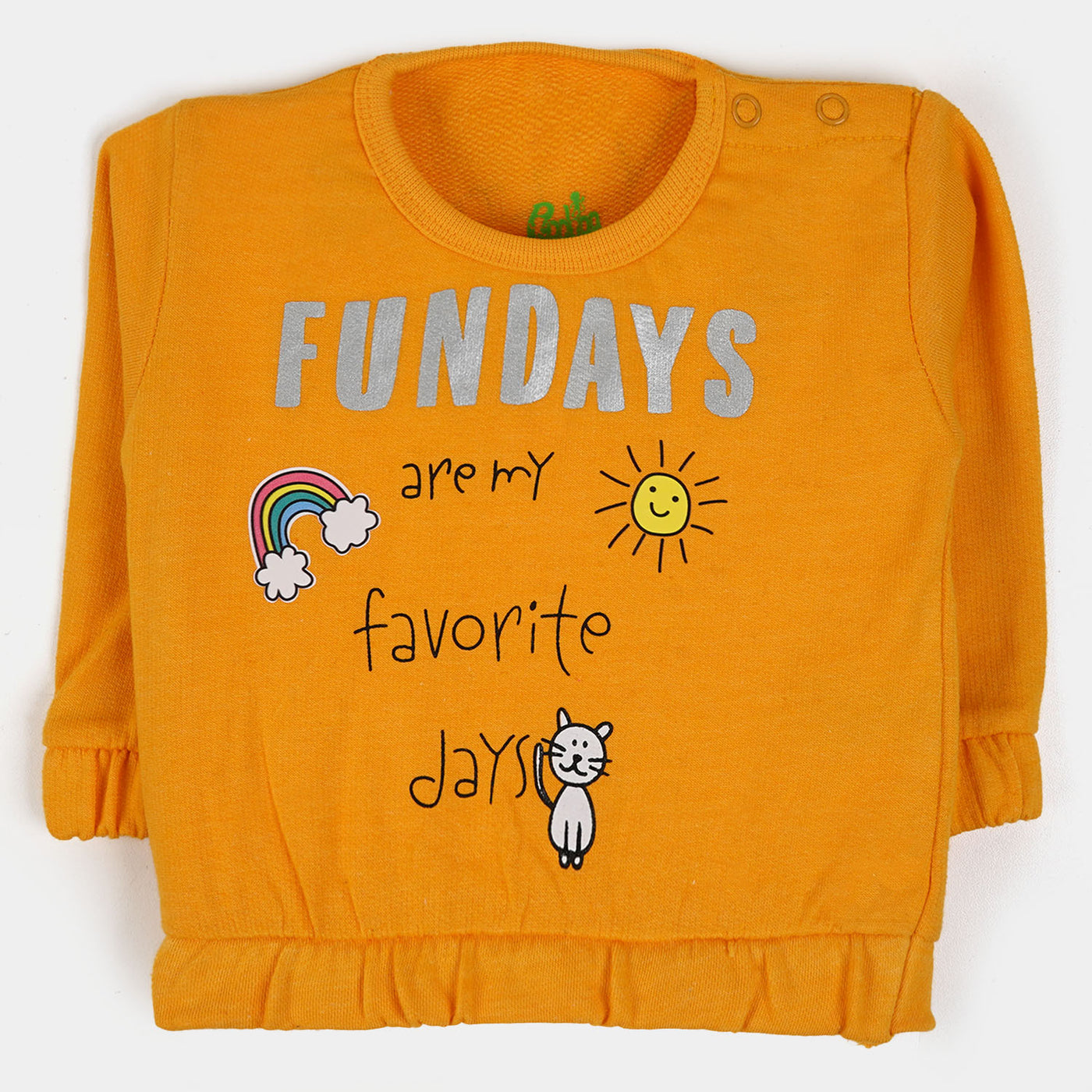 Infant Girls Sweatshirt Fundays - Citrus