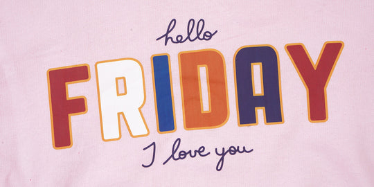Girls Sweatshirt Hello Friday - Pink