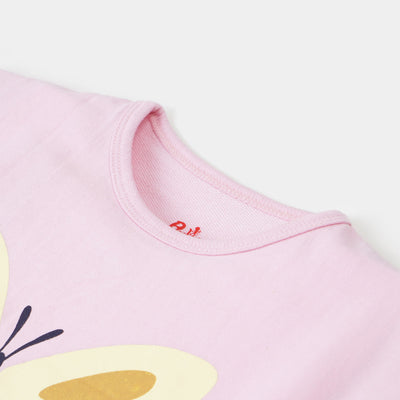 Girls Sweatshirt Butterfly - Pink