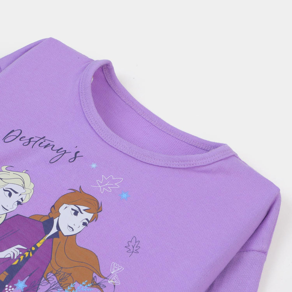 Girls Sweatshirt Character - Purple