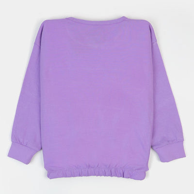 Girls Stylish Sweatshirt Character - Purple