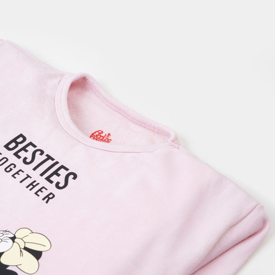 Girls Sweatshirt Bestie Together - Pink