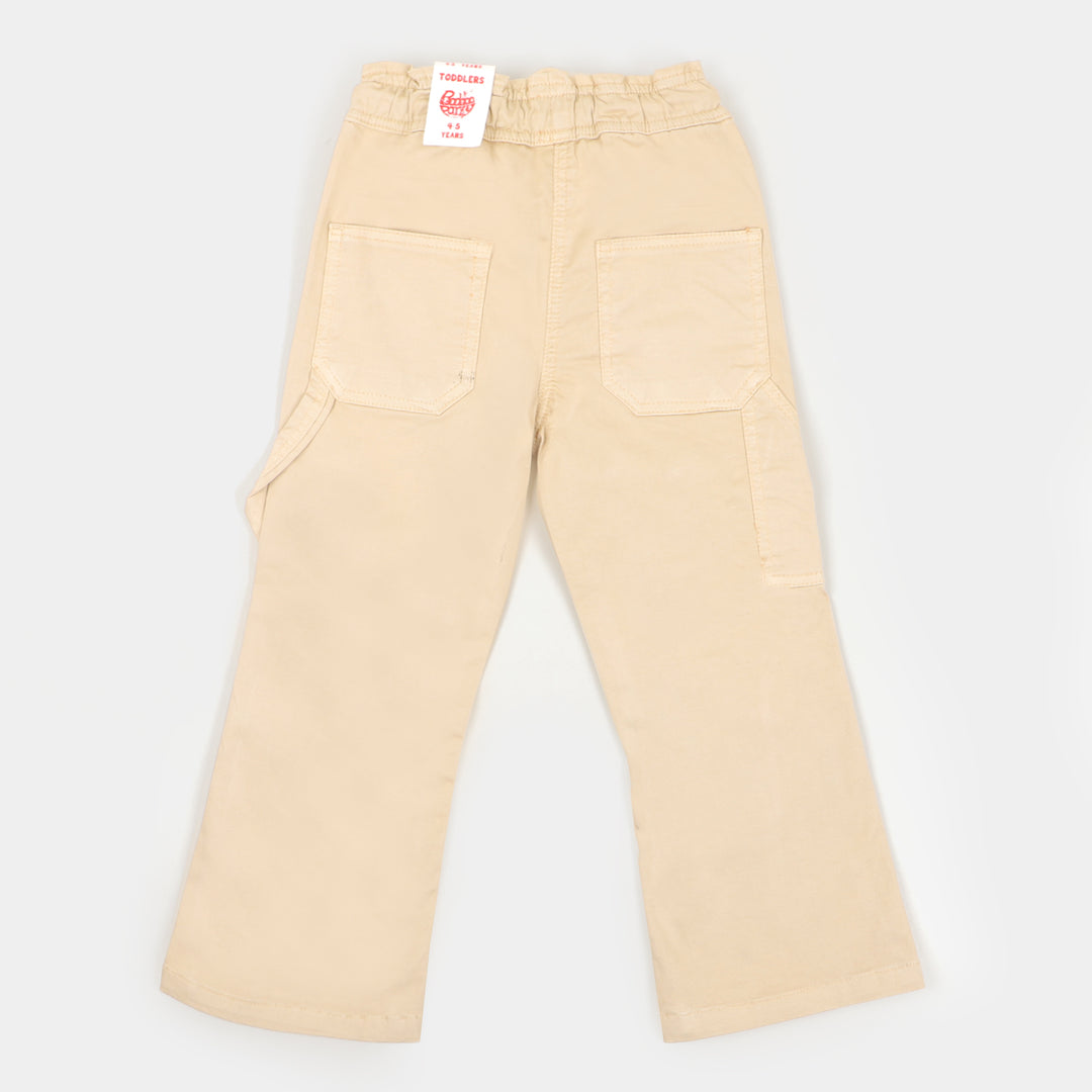 Girls Pant Cotton Peanuts - Cream