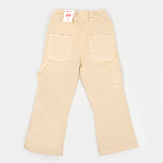 Girls Pant Cotton Peanuts - Cream