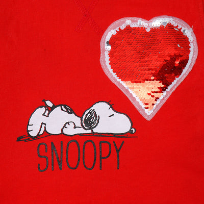 Girls Sweatshirt Lovely Heart - Red