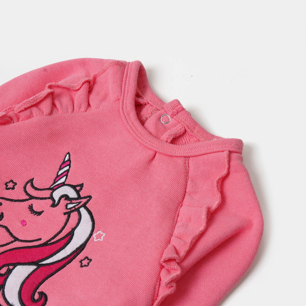 Infant Girls Knitted Romper Dream Come True - Pink