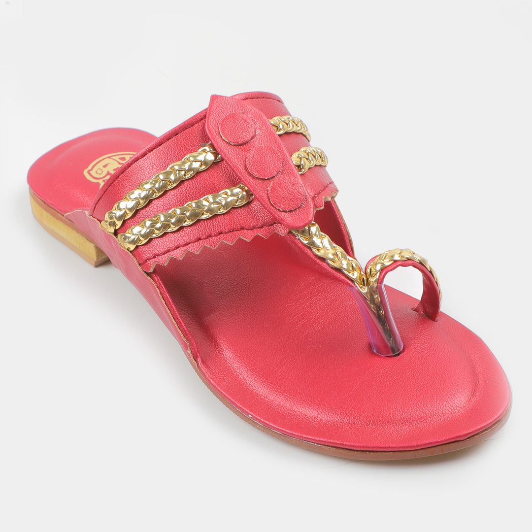 Girls Slipper 55-1-Maroon