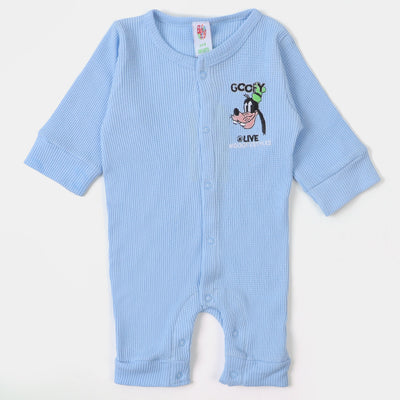 Infant Boys Knitted Romper - SKY BLUE
