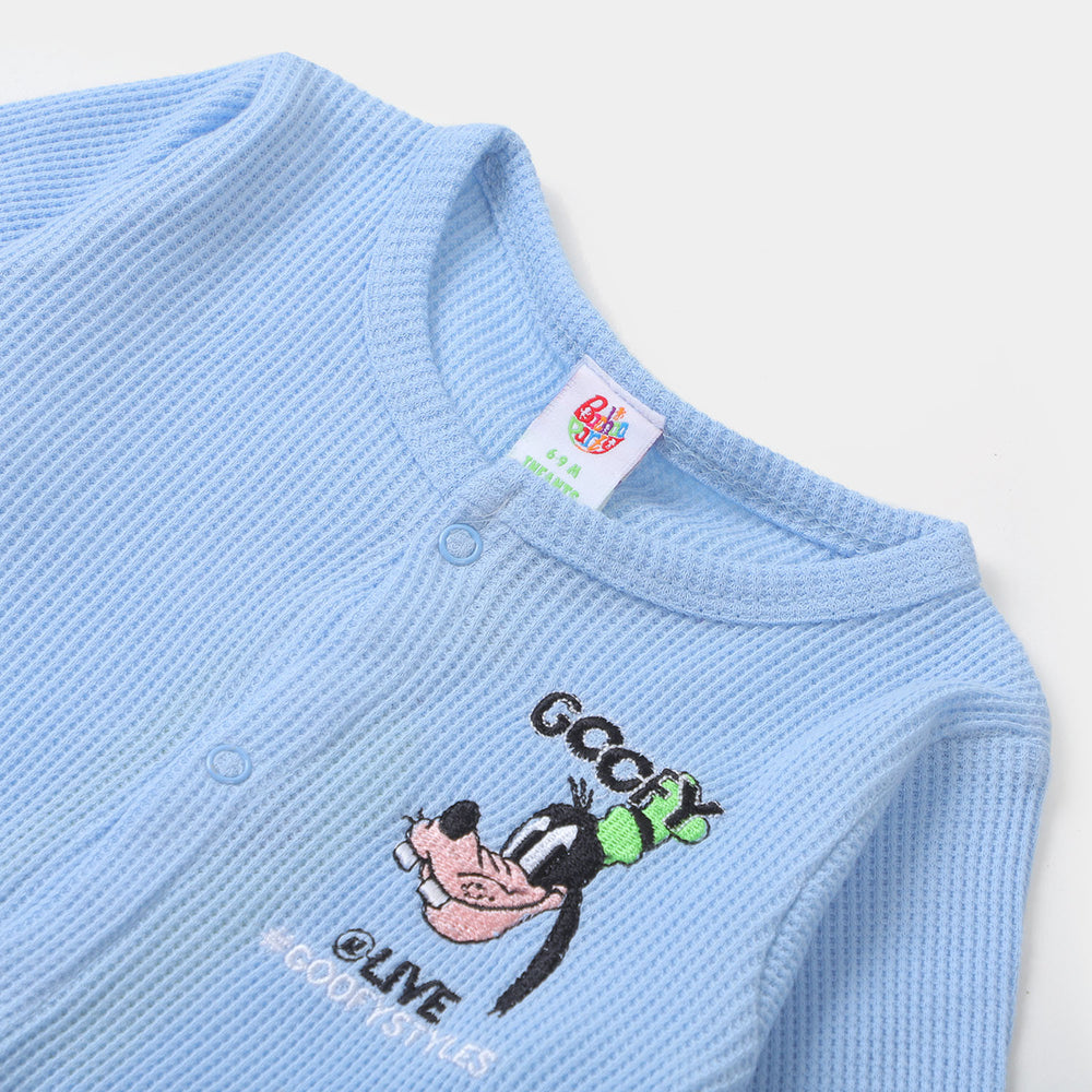 Infant Boys Knitted Romper - SKY BLUE