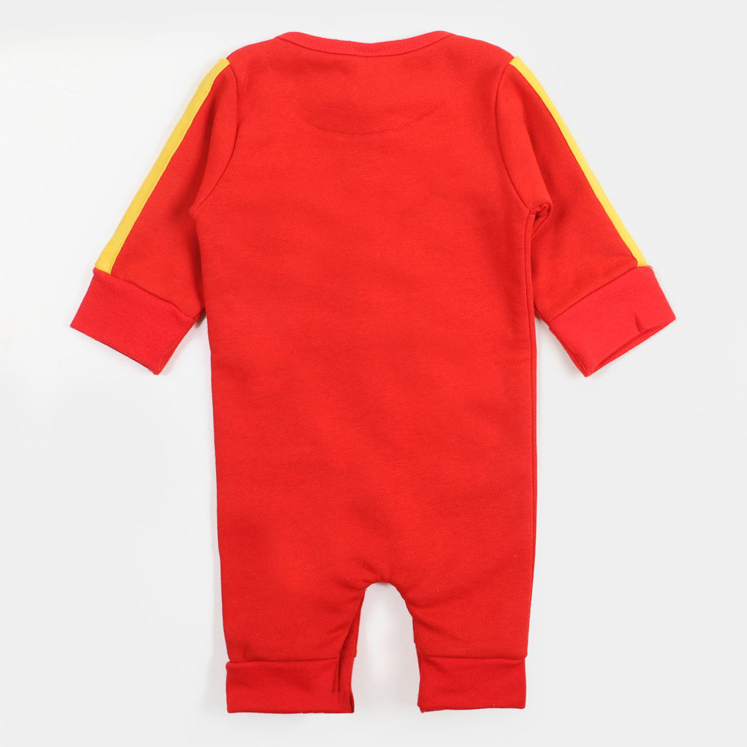 Infant Boys Knitted Romper - Red