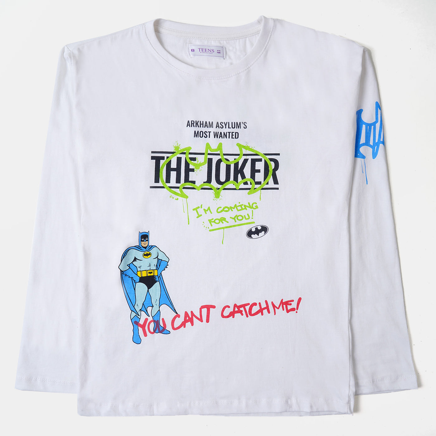 Teens Boys T-Shirt F/S The Joker - B.White