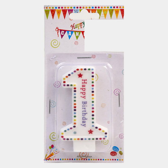 Birthday Cake Candle Numeric "1"