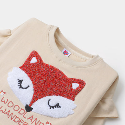 Girls Sweatshirt Woodland-Warm Sand