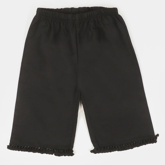 Infant Girls Cotton Culotte - BLACK