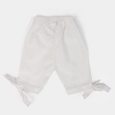 Infant Girls Cotton Eastern Pant | White