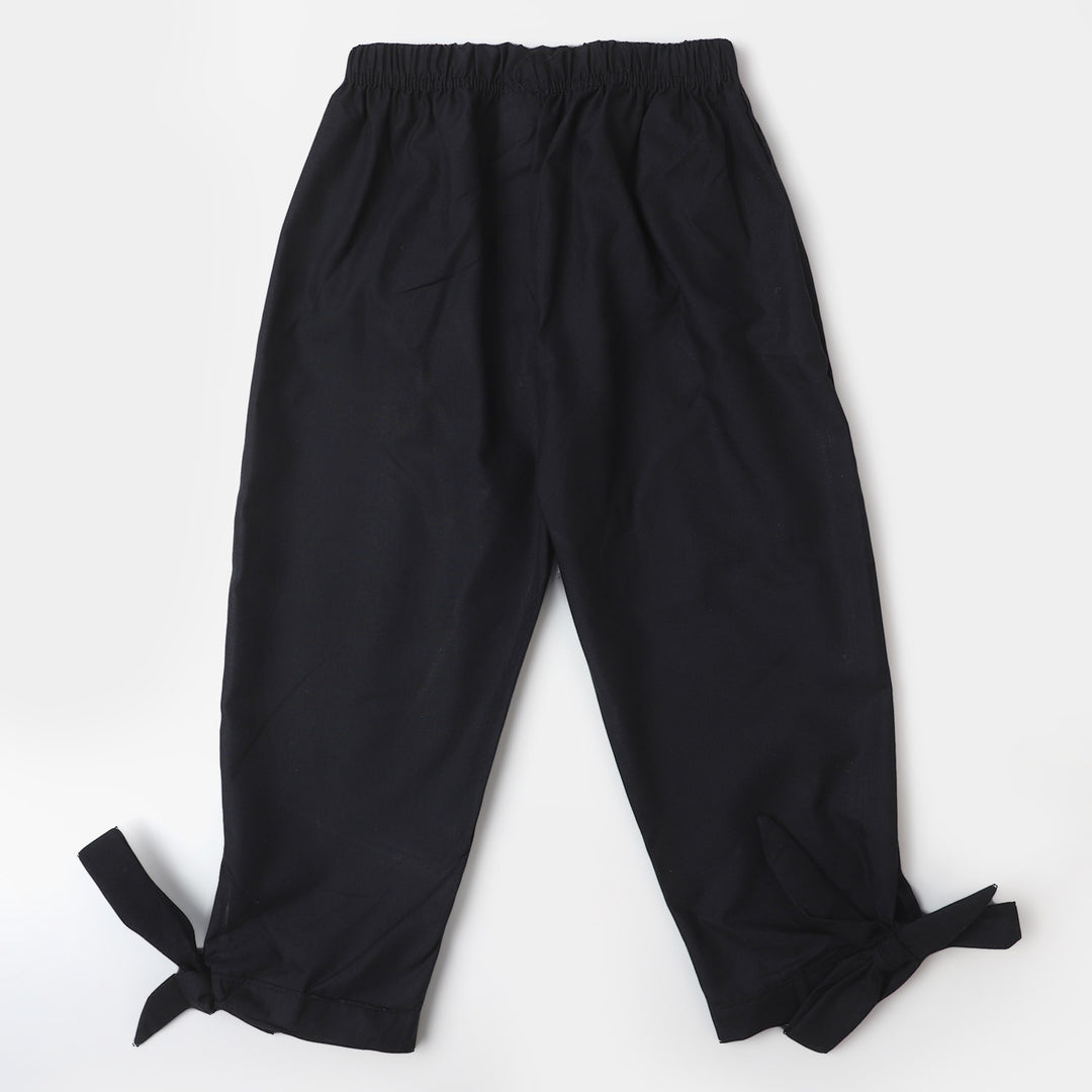 Girls Cotton Eastern Pant | BLACK