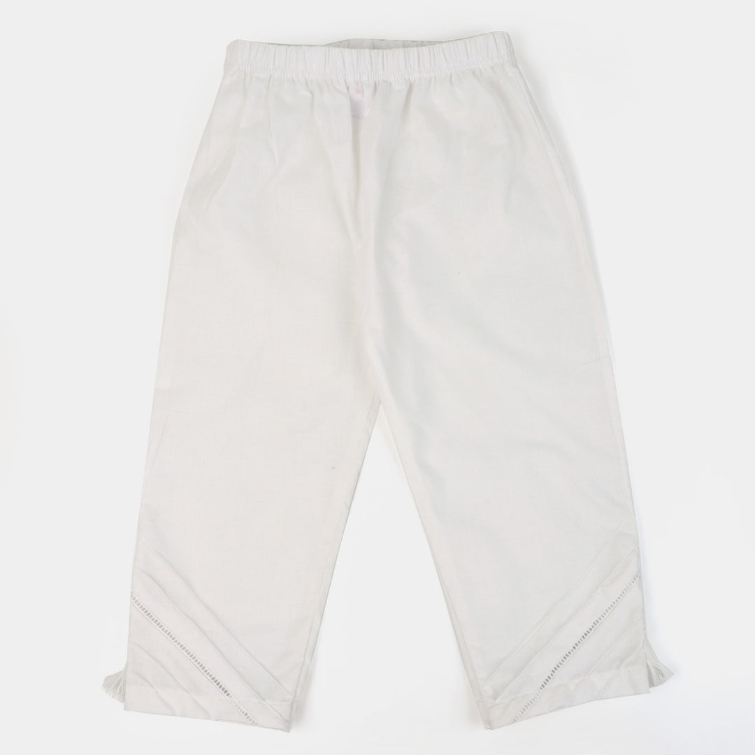 Teens Girls Cotton Eastern Pant | White