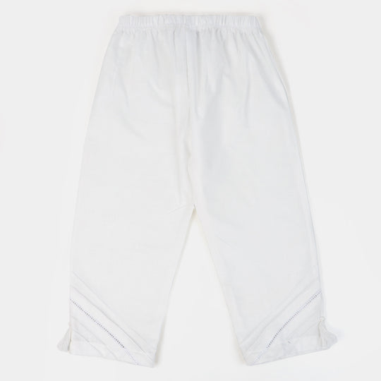 Teens Girls Cotton Eastern Pant | White