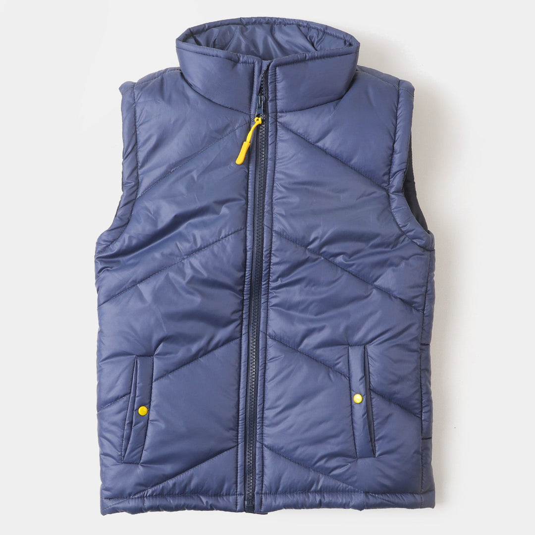 Teens Boys Quilted Zipper jacket -Navy