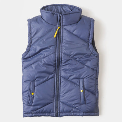 Teens Boys Quilted Zipper jacket -Navy