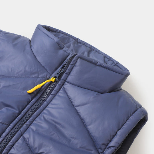 Teens Boys Quilted Zipper jacket -Navy