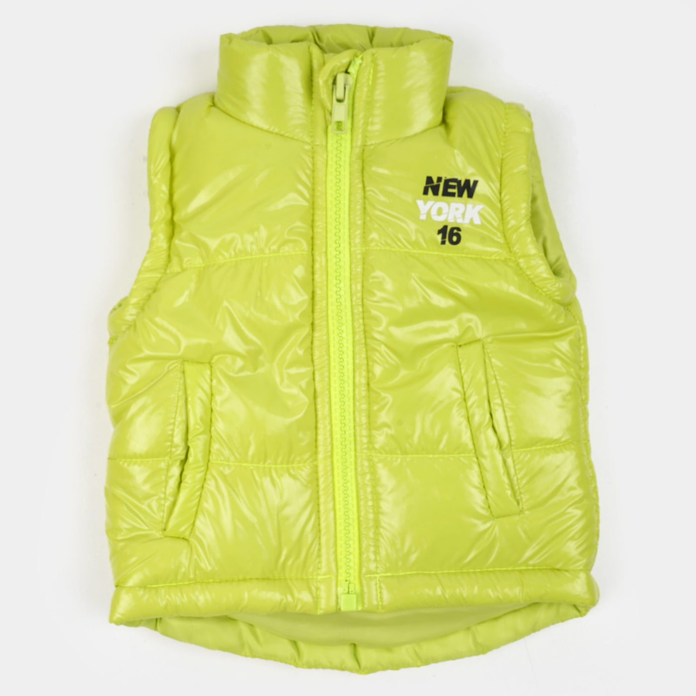 Infant Boys Quilted Jacket New York - Neon Green