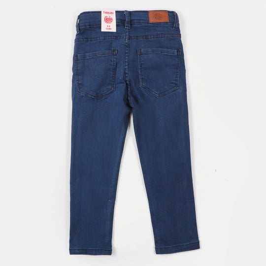 Boys Denim Pant Character Print- Mid Blue