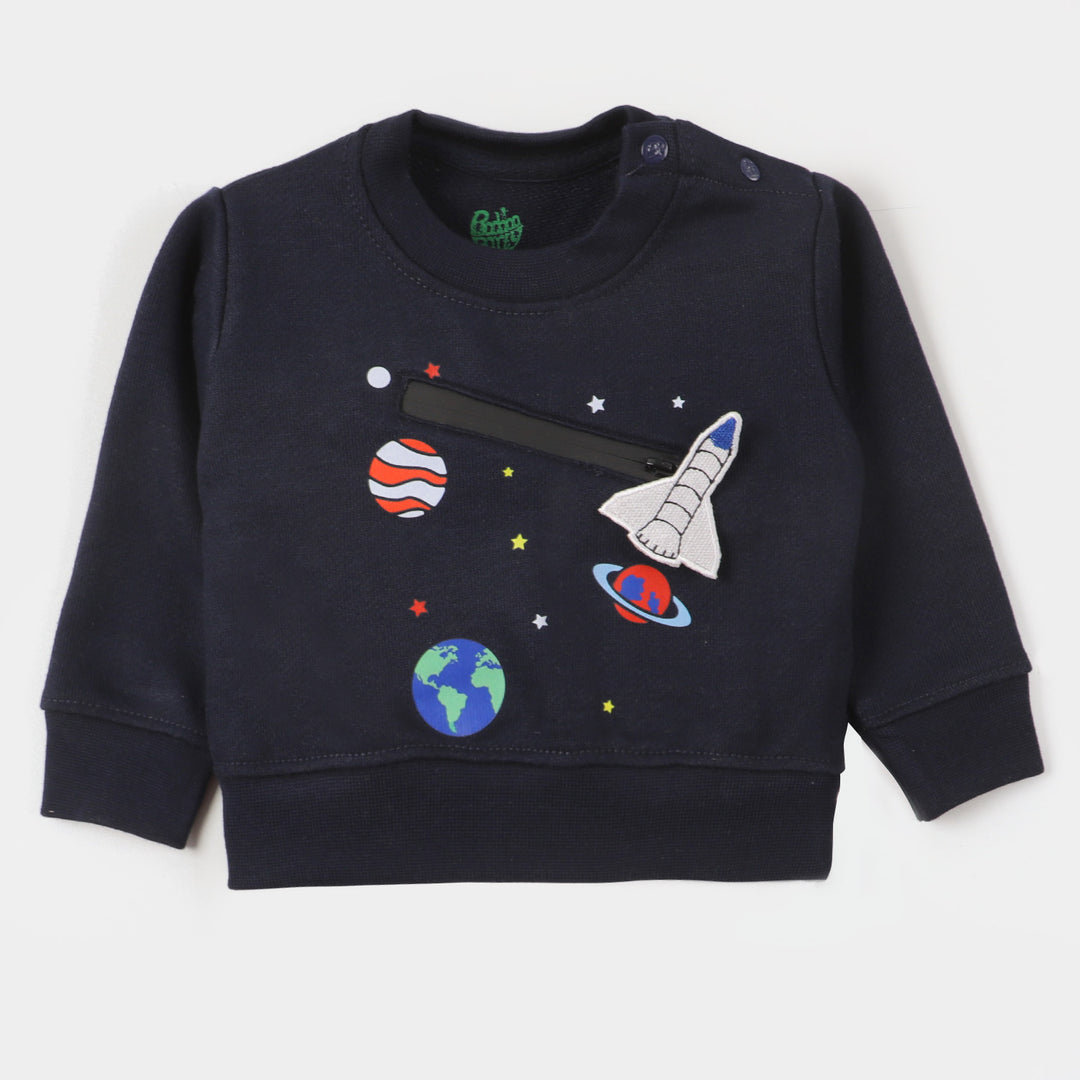 Infant Boys Sweatshirt Galaxy - NAVY