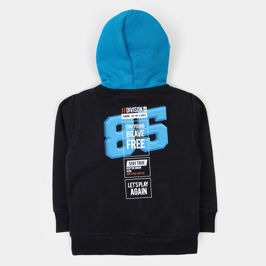 Boys Knitted Jacket Division - BLACK