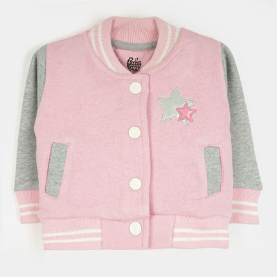 Infant Girls Knitted Jacket Star - Pink