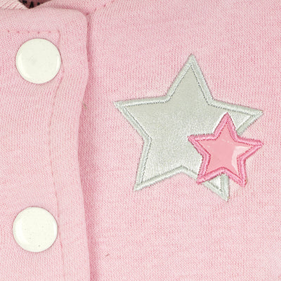 Infant Girls Knitted Jacket Star - Pink