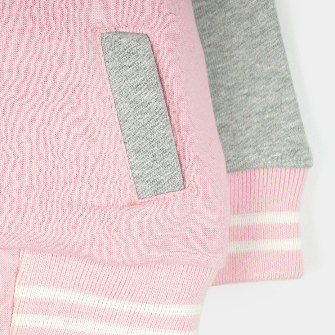 Infant Girls Knitted Jacket Star - Pink
