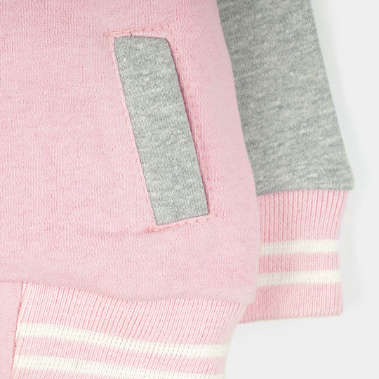 Infant Girls Knitted Jacket Star - Pink