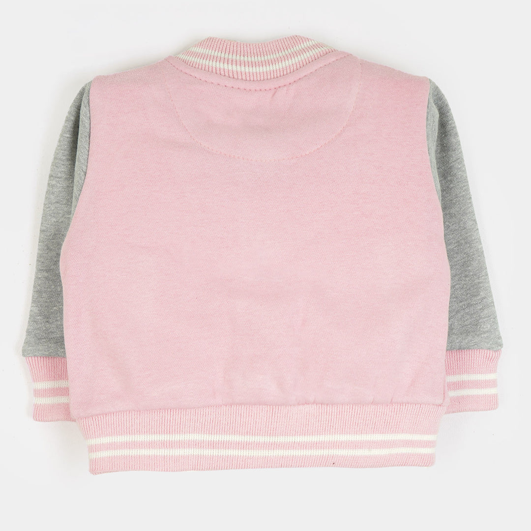 Infant Girls Knitted Jacket Star - Pink