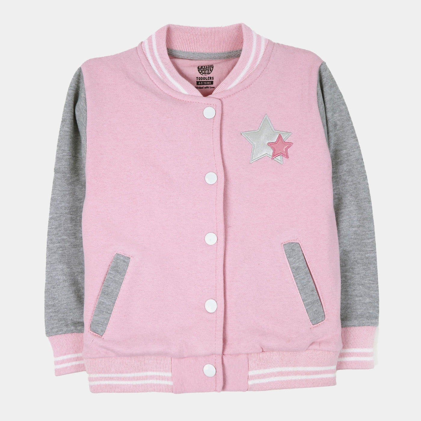 Girls Knitted Jacket Star - Pink