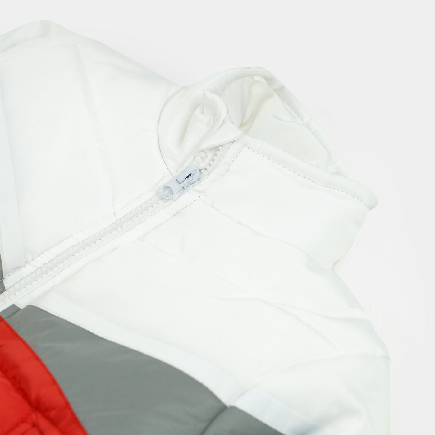 Boys Quilted Jacket Racing - Red/White