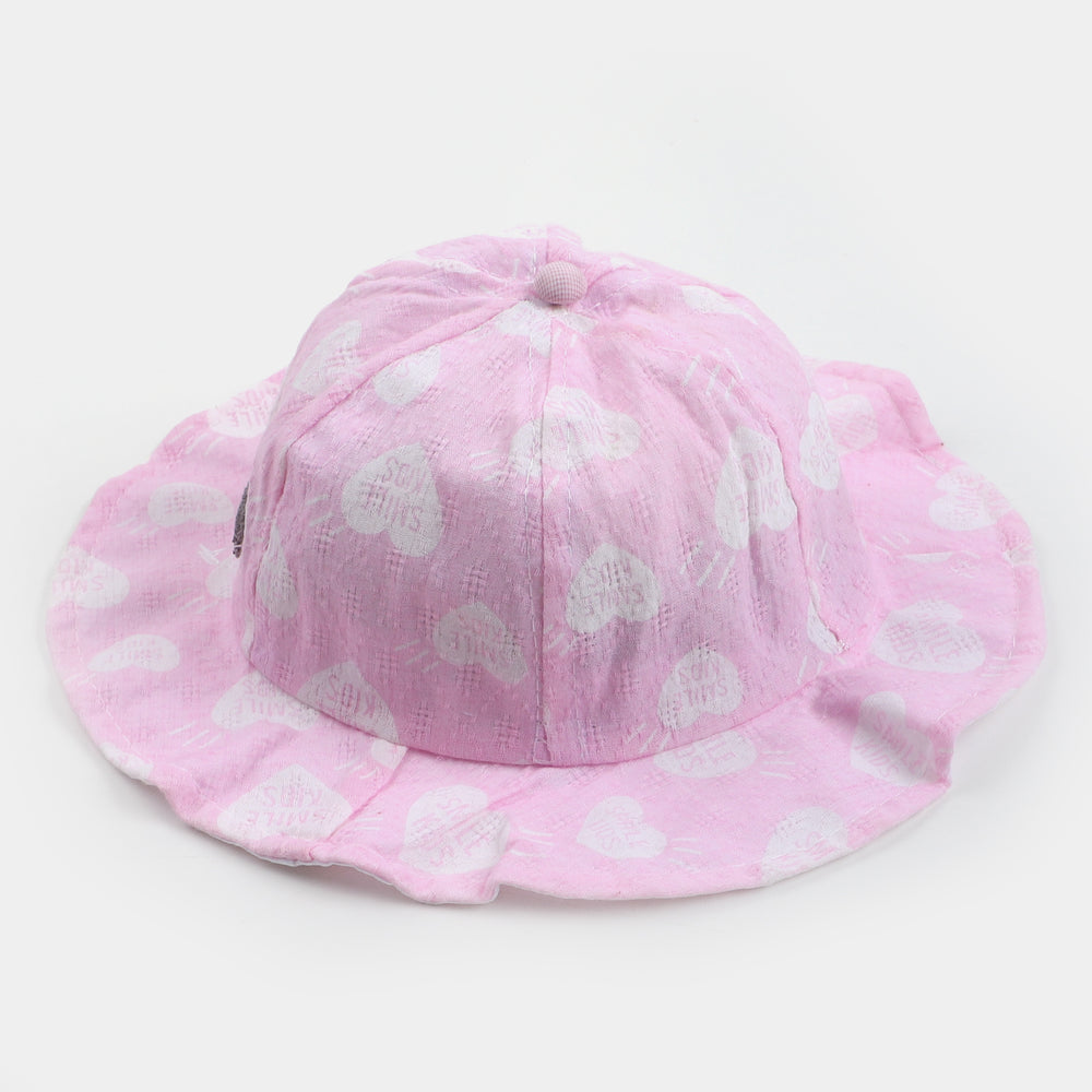 Baby Cap 12M+ Heart - Pink