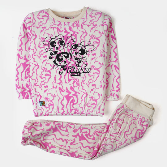 Girls 2 PCs Suit Character Girls - Purple/Cream